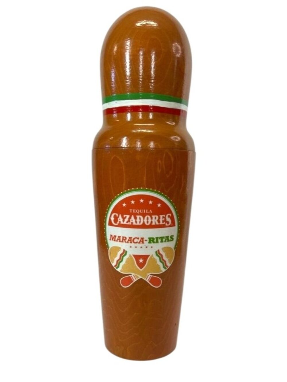 RARE!!!  UNIQUE!  Cazadores wooden margarita shaker, vintage, breweriana, colle